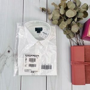 NWT Crewcuts White Thompson Button Up Size 8